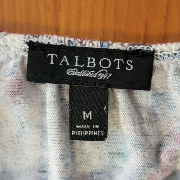 Talbots Flowy Boho Paisley Peasant Blouse - M - Picture 4 of 5